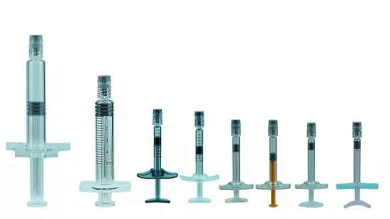 Custom Packaging Medical Grade 1ml Cosmetic Prefilled Borosilicate Glass Syringes
