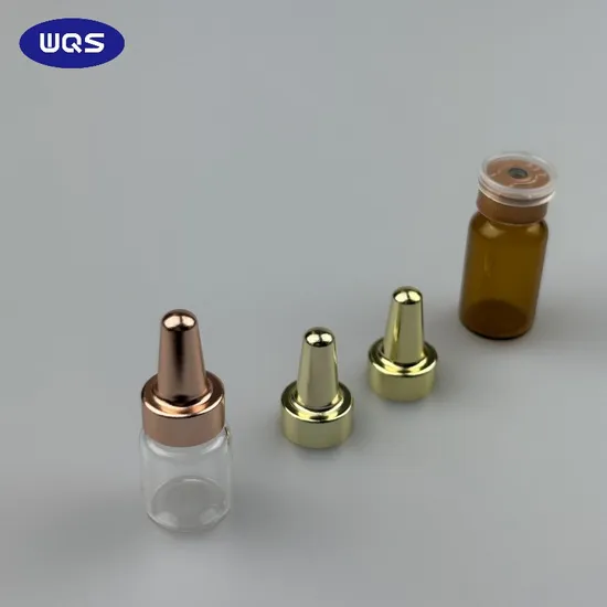 15mm Silver Frosted Sharp Mouth Aluminum Cap Pointed for Tubular Glass Vial